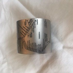 Cuff Bracelet with BART Map